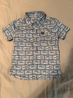 Burlebo Light Blue Fish Print
